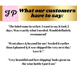 Peut inclure: Un graphique rose et or avec le texte "IP Ce que nos clients ont &agrave; dire :" et trois avis clients. Les avis sont positifs et mentionnent une livraison rapide, une excellente qualit&eacute; et un excellent service client.