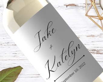 Custom Wedding Wine Labels - Personalized Wine Label - Custom Gift for Couple - Wedding Reception Favors