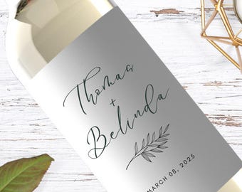 Custom Wedding Wine Labels - Personalized Wine Label - Custom Gift for Couple - Unique Engagement Gift - Bridal Shower Present Ideas - Bride