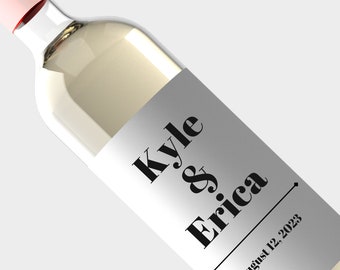 Custom Wedding Wine Labels - Personalized Wine Label - Custom Gift for Couple- Unique Gift - Wedding Gift