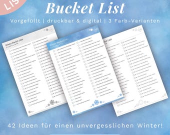 Modèle de liste de choses à faire pour l'hiver | Liste d'activités hivernales à imprimer | Liste de choses à faire pour un séjour confortable | Planificateur d'hiver imprimable au format PDF