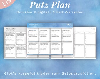 Winter Cleaning Checklist A4 PDF | Winter Budget | Cleaning Schedule & Cleaning Schedule to Print | Winter Cleaning Planner | Printable Design