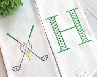 Monogrammed Wreath Sash, Golf Clubs, Golfer Gift, Augusta, Golf Course, Father's Day, Mother's Day, Country Club, Golf Balls