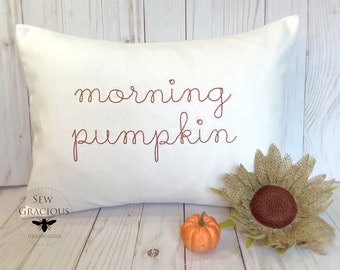 Morning Pumpkin Pillow Cover Etsy