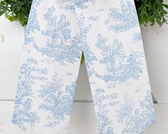 Blank Wreath Sash, Toile Colors Cotton Embroidery Blanks, Wholesale Bulk Order Plain Door Scarf, Home Decor Weight Fabric, Monogram Supplies