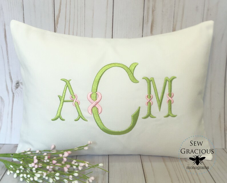 Monogrammed Pillow Cover Personalized Baby Gift Nursery Etsy