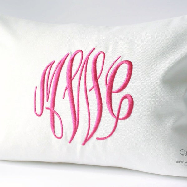 Monogram Pillow Cover fits a 12x16 Insert, Custom Baby Gift, Nursery Decor, Dorm Decor, Personalized Wedding Gift, Shower Gift
