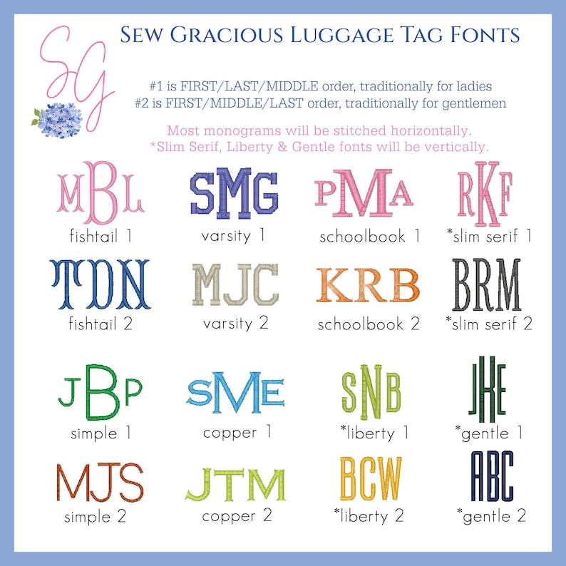 Monogrammed Leather Luggage Tag, Personalized Custom Travel Gift for Men Women Kids Graduation Bride & Groom Affordable Luxury, Sew Gracious image 6