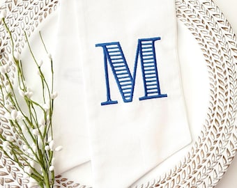 Monogram Wreath Sash, Embroidered Initial Front Door Wreath Tie Scarf, Custom Year Round Decor, Sew Gracious
