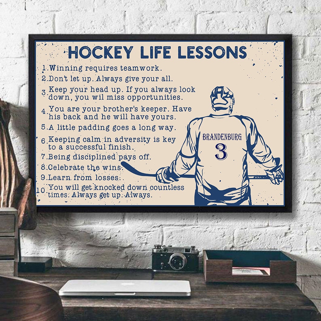 Personalized Hockey Poster Custom Hockey Poster Hockey Life Etsy 日本