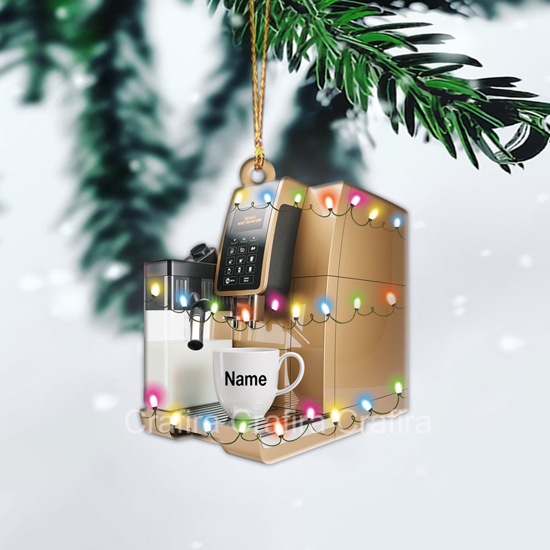 Coffee Machine Christmas Light Ornament Christmas Tree Decor Etsy