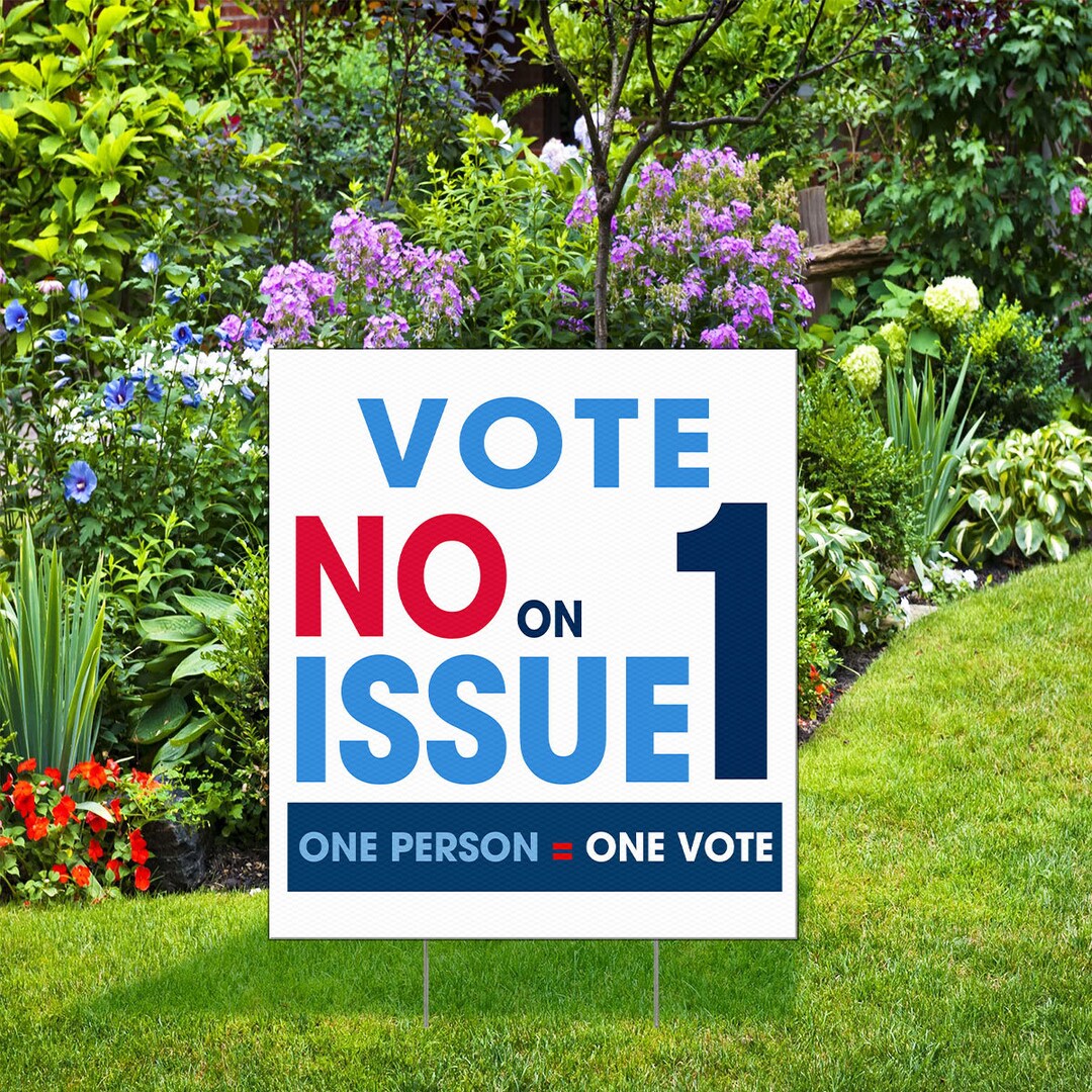 Vote No No on Issue 1 Ohio One Person One Vote Aug 8th Sign Etsy