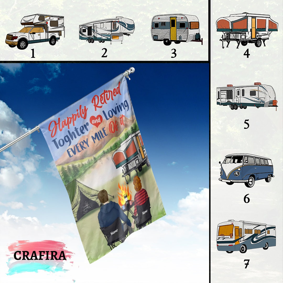 Personalized Camping Flag Custom Camping Flag Campsite Where Etsy