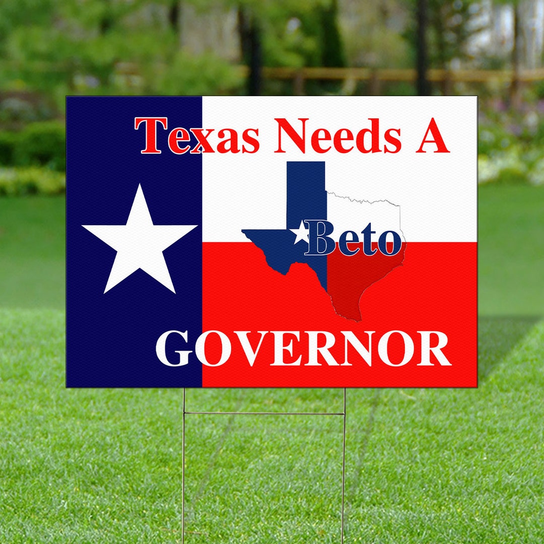 Beto O'rourke Turn Texas Blue Yard Sign Beto for Governor Etsy