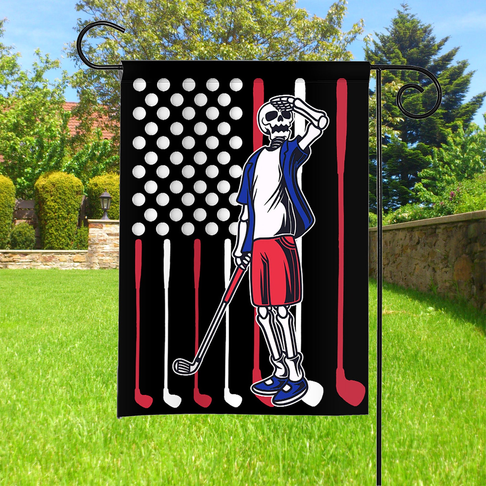 USA Golf Flag Golf American Flag Golf 19th Hole Flag Golf Etsy