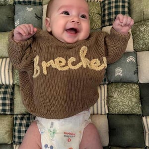 Personalized Baby Boy Sweater,Embroidered Name Sweater Boy,Knitted Sweater for Babies,Baby Birth Sweater,Infant Sweater,Unique Baby Boy Gift