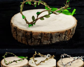 Simple Woodland Leaf Tiara Circlet