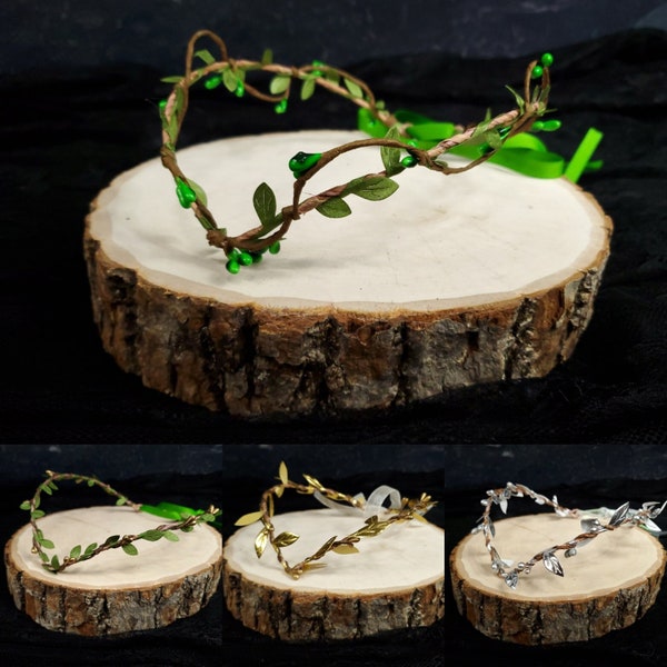 Simple Woodland Leaf Tiara Circlet