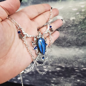 Starfire - Blue Celestial Labradorite Necklace in Silver