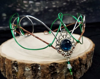 Green and Silver Circlet Crown