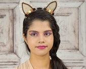 Lolita Cat Ears, Cat Ears, Nekomimi, Autumn, Fall Colors, Costume Cat Ears, Cat Costume, Mori Kei, Lolita, Sweet Lolita, Cat Headband