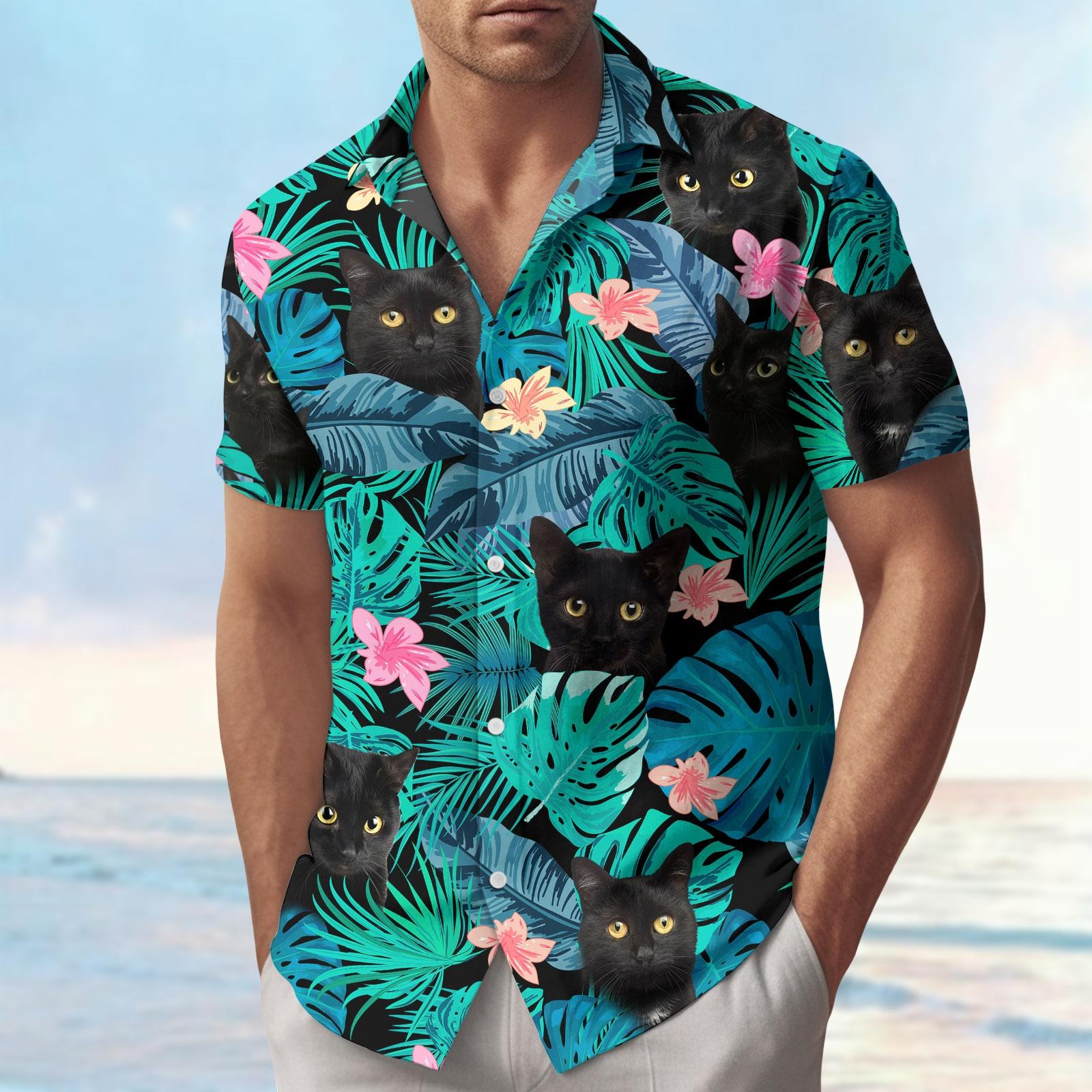 Camisa hawaiana negra España