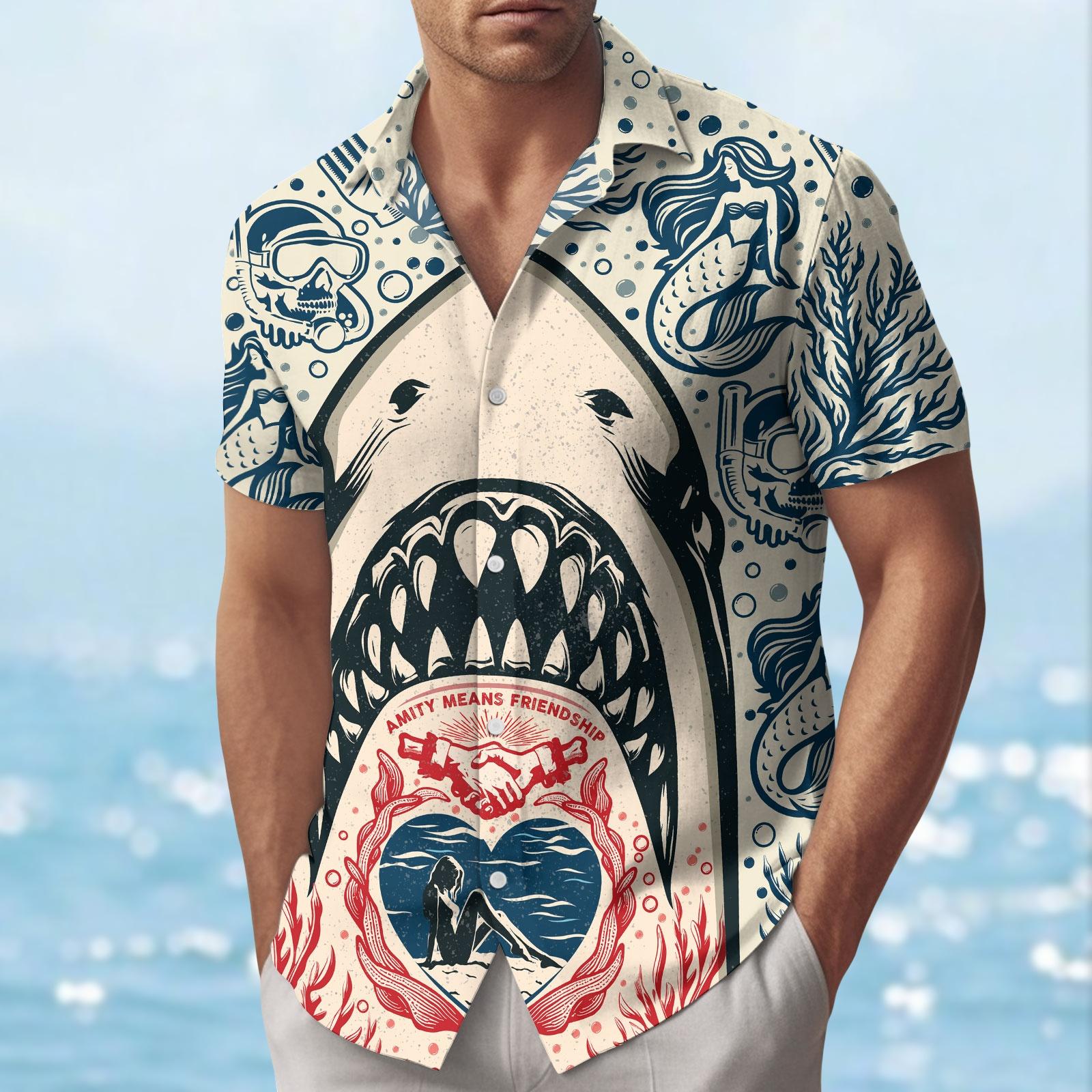 WACKO　MARIA JAWS HAWAIIAN SHIRT XL Wacko Maria - Jaws Hawaiian Shirt | HBX - Globally Curated