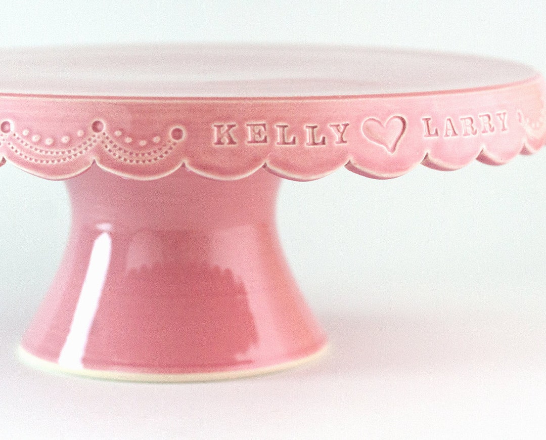 Personalized Wedding Cake Stand, 10 Inch Cake Stand, Bridal Gift, Anniversary Gift, Custom Cake