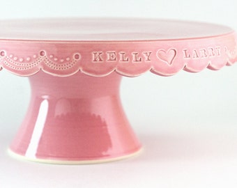 Personalized Wedding Cake Stand, 10 Inch Cake Stand, Bridal Gift, Anniversary Gift, Custom Cake Stand, Vintage Inspired