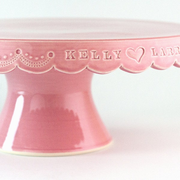 Personalized Wedding Cake Stand, 10 Inch Cake Stand, Bridal Gift, Anniversary Gift, Custom Cake Stand, Vintage Inspired