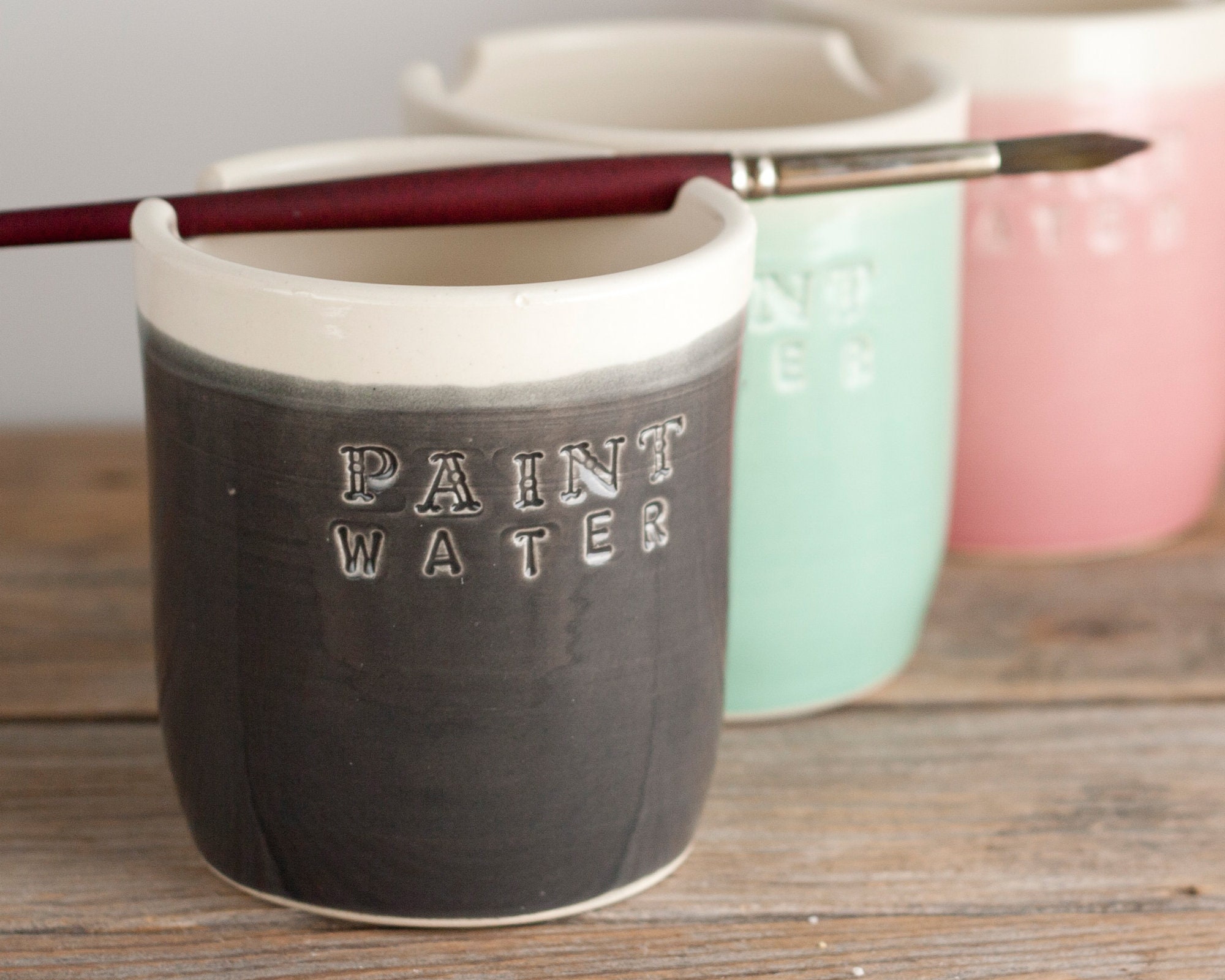 Paint Water Cup Brush Pot Rinse Bowl Brush Rest - Etsy