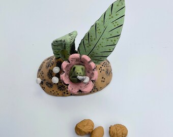 Snake flower - sculpture - ceramic