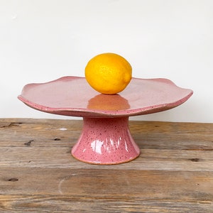 Speckled Cake Stand - 10 inch - Pink