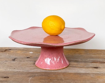 Speckled Cake Stand - 10 inch - Pink