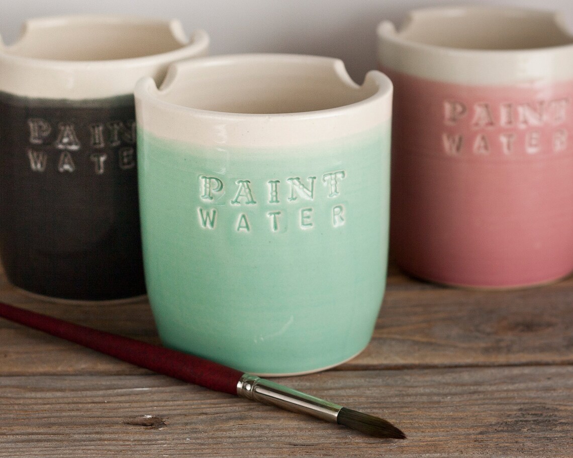 Paint Water Cup Brush Pot Rinse Bowl Brush Rest - Etsy