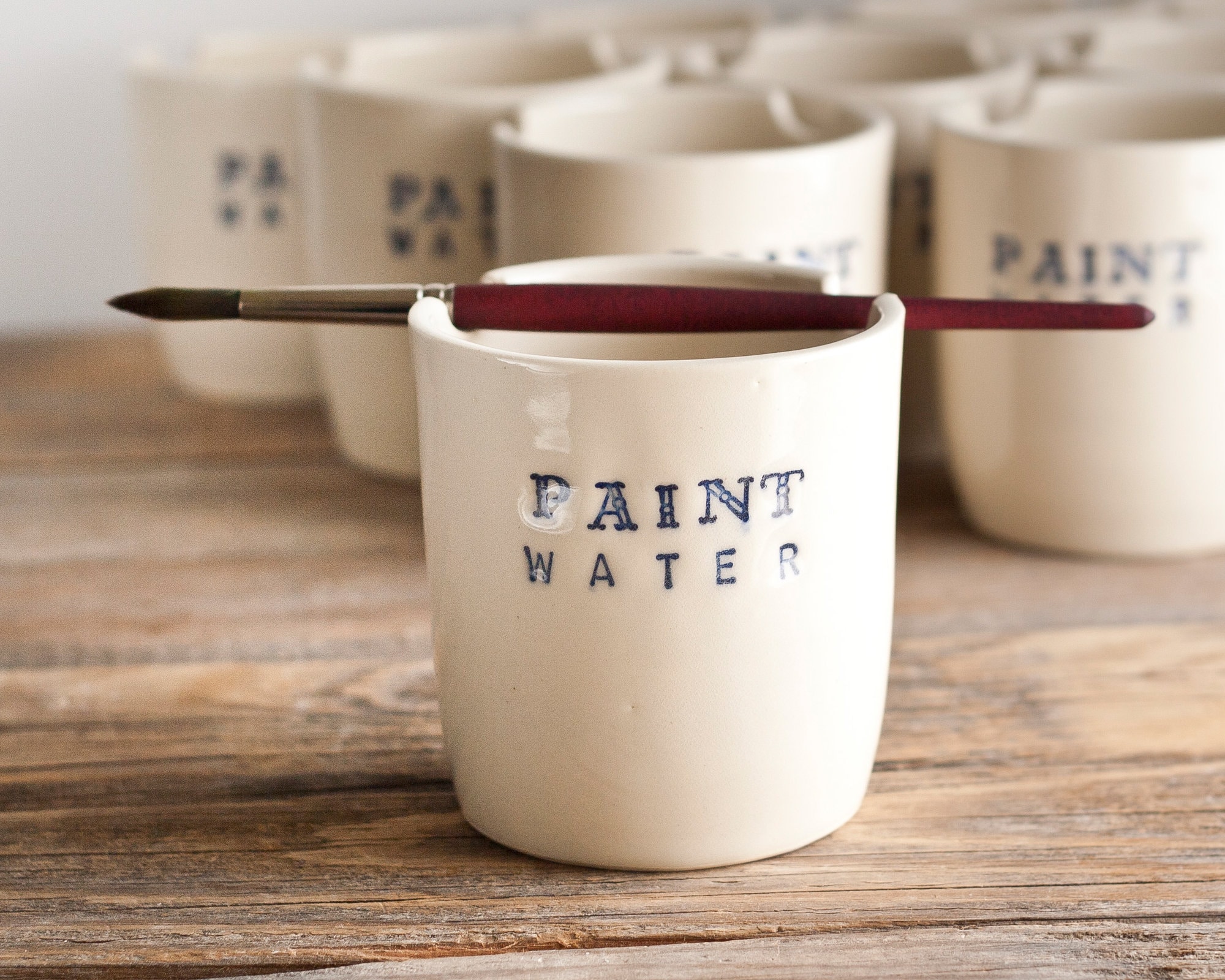 Paint Water Clean Water, Paint Brush Holder, Artist Tool Cup