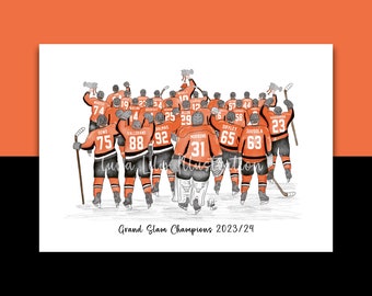 Ice Hockey Team - Sheffield Steelers Grand Slam A5 illustration print