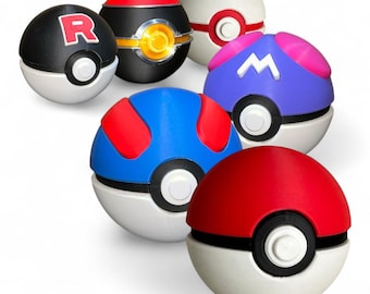 Replica Pokémon Poké Balls | 3D Printed Custom Poké Ball | Pokémon Inspired Display Collectible | Anime Gamer Gift Decoration
