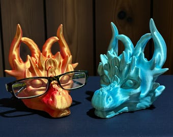 Dragon Glasses Holder | 3D Printed Eyeglass Stand | Fantasy Desk Decor | Mythical Gamer Gift