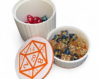 3D Printed D&D Dice Box: Tabletop RPG Storage with D20 Lid