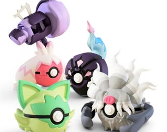 Bolas de personajes monstruosos / Colección 9 / Exhibidor impreso en 3D / Regalo coleccionable de anime
