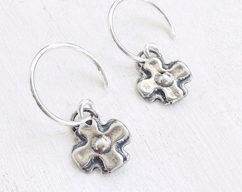 Artisan Tiny Cross Charm Sterling Silver Earrings Sundance Style