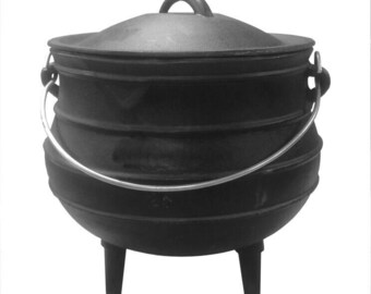 Cast Iron Campfire Pot 1.2 L Stew Pot Camping Cooking Pot Dutch Oven Stock Pot With Wire Handle For Campfire