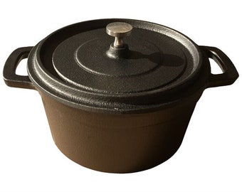 Cast Iron Small Stock Pot 14 Cm Camping Cooking Pot Home Cookware Camping
