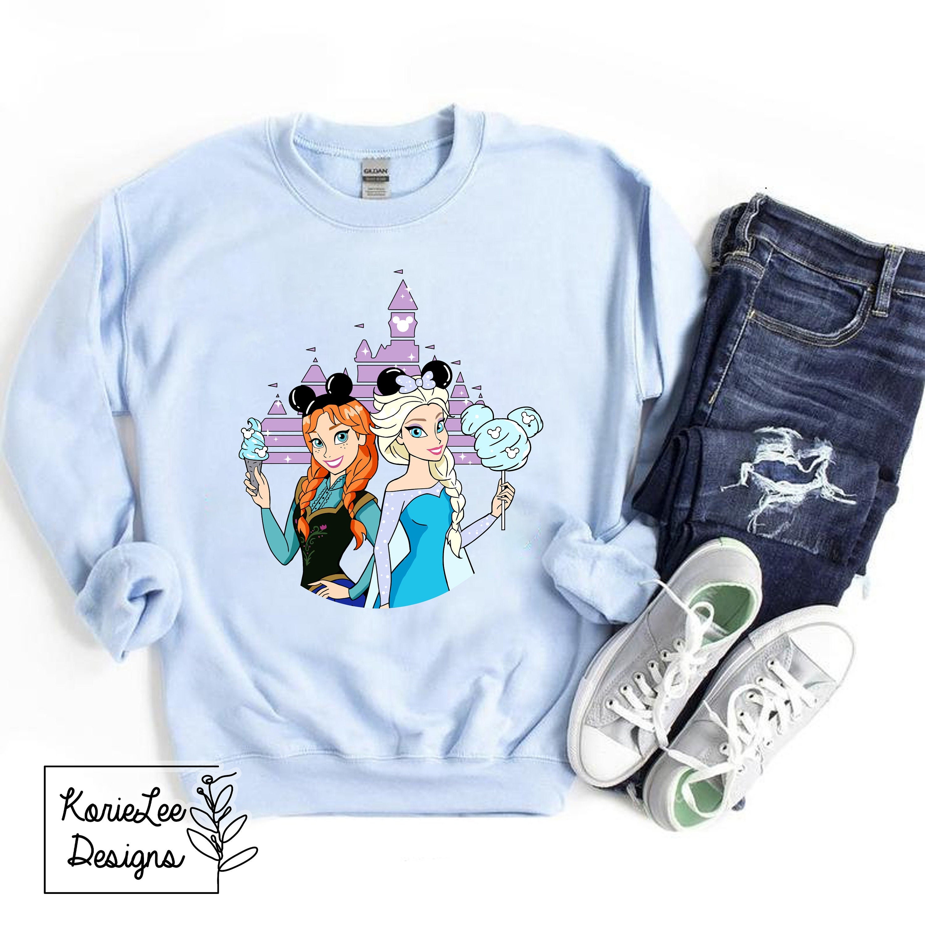 Disney Frozen Elsa Women's Crew Neck Sweatshirt Sweater 