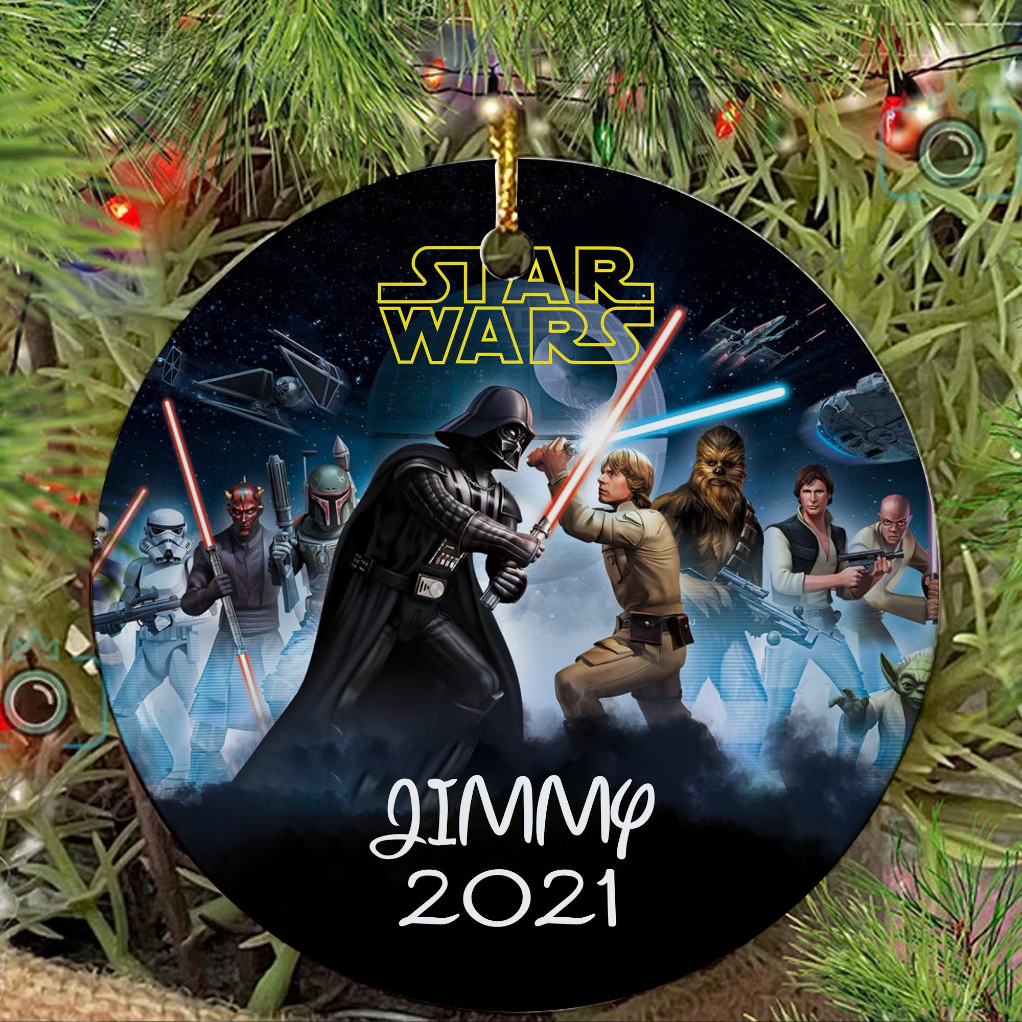Personalized Star Wars Christmas Ornament, Star Wars Ornament sold by