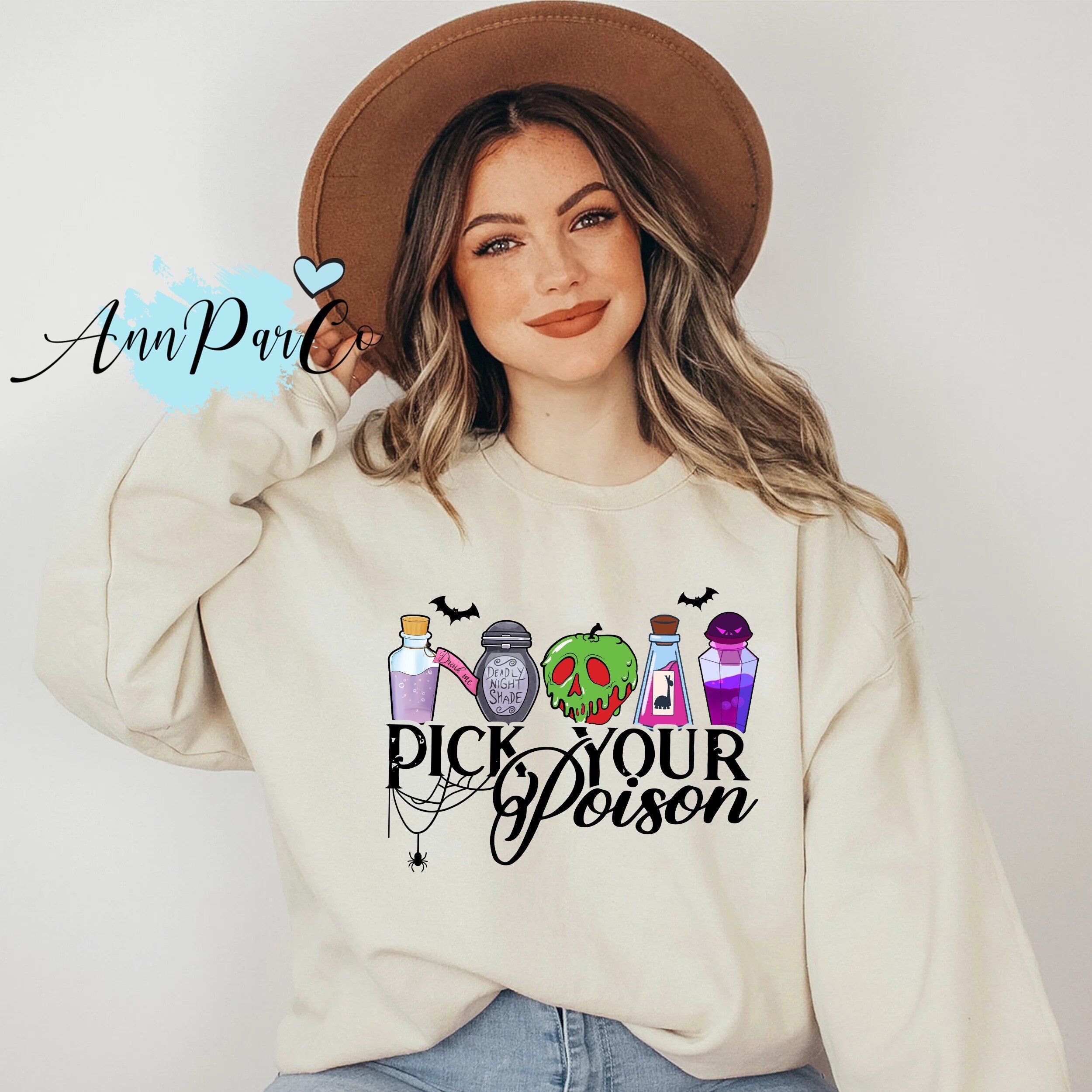 Discover Pick Your Poison Sweatshirt, Disney Villain Sweatshirt, Disney Halloween Sweatshirt, Disney Sweatshirt