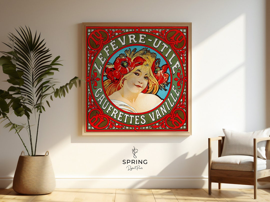 Vintage MUCHA Ad Poster Mucha Print Art Nouveau Wall Art Mucha Affiche ...