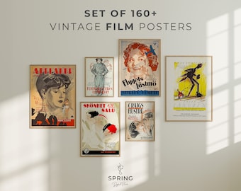 Über 160 Vintage-FILMplakate von Eric Rohman | Vintage Filmdrucke | Vintage Poster Wandkunst | Vintage Filmplakate | Filmwand-Galerie-Set