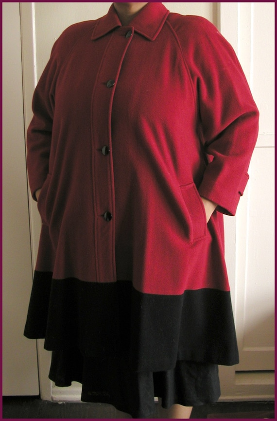 50s 60s Wool Winter Swing Coat SIZE up 50 - Etsy